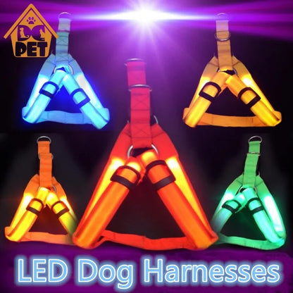 LED Nylon Pet Safety Harness