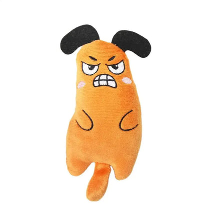 Broderade mintfärgade plyschleksaker för katt och husdjur